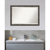 Bark Rustic Char Narrow Beveled Bathroom Wall Mirror - 39.5 x 27.5 in.