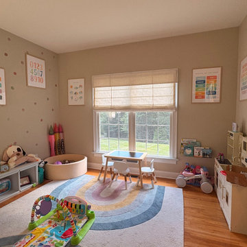 Luxury Children's Playroom with Custom Cordless Roman Shades | Mooresville NC