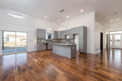 Example of a minimalist kitchen design in Other