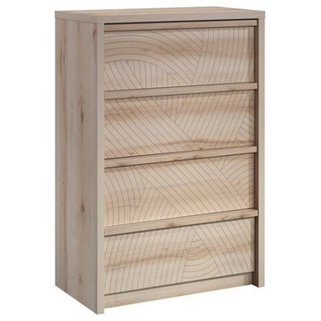 Sauder Harvey Park 4-Drawer Engineered Wood Chest in Pacific Maple Finish