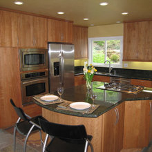 wall color cherry kitchen