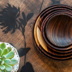 Wooden Bowl Set - Dining Bowls