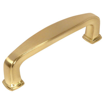 Cosmas 4389BB Brushed Brass 3” CTC Cabinet Pull