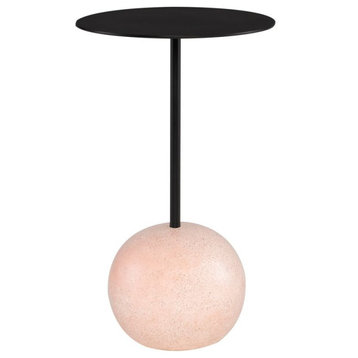 Nuevo Furniture Aldo Side Table in Black/Flamingo