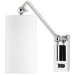 Hudson Valley - Hudson Valley Wayne 1 Light Wall Sconce 9301-PN, Polished Nickel - This 1 Light Wall Sconce from Hudson Valley has a finish of Polished Nickel and fits in well with any Transitional style decor.