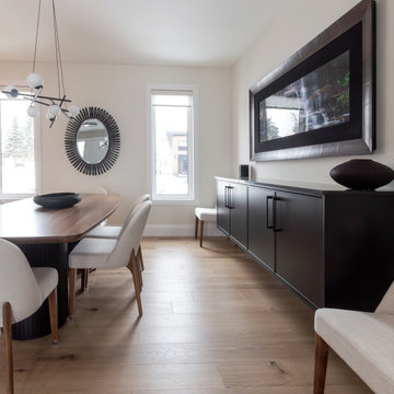 Dining Buffet, Angled | Subtle Light, Bold Black
