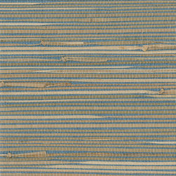 Jissai Mariner Blue Grasscloth - Wallpaper