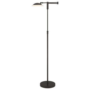 Meran Turbo 1 Light Floor Lamp, Museum Black