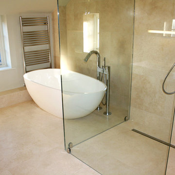 'Jura Cream' Limestone Bathroom Tiles