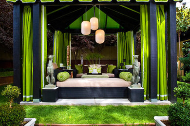 Patio - traditional patio idea in Salt Lake City with a gazebo