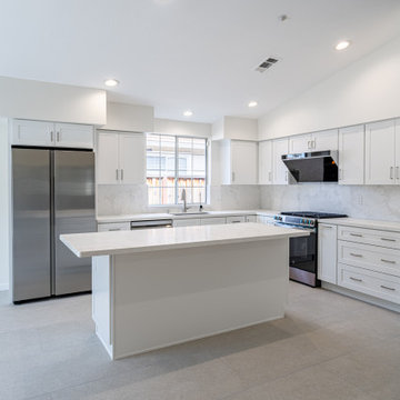 Modern White Kitchen Renovation | Premium RTA Kitchen Cabinets by The Cabination
