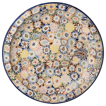Flora Round Plate, Multi
