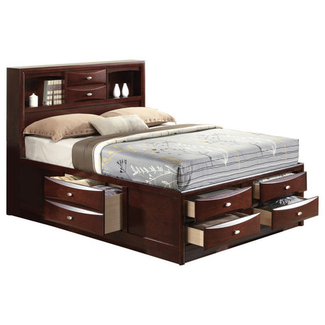 ACME Ireland EK Bed W/Storage, Espresso, Full