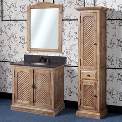 Abel 36 inch Rustic Single Sink Bathroom Vanity - Bathroom Vanities And Sink Consoles