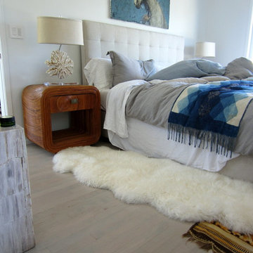 MONTAUK: MAPLE FLOORING SANDED WITH CUSTOM GREY STAIN AND BONA TRAFFIC HD