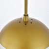 Elsa 1-Light Brass Plug-In Pendant With Clear Glass