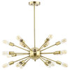 Sputnik Style Chandelier, Brass