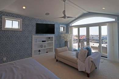 Inspiration for a coastal home design remodel in Philadelphia