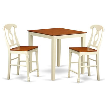 3-Piece Counter Height Dining Set, Counter Height Table And 2 Kitchen Chairs