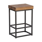 Porter Reclaimed Pine Counter stool by Kosas Home