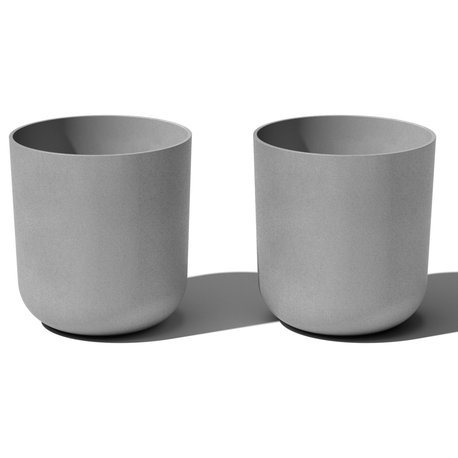 Pure Series Kona Planter, Grey, 20", 2 Pack