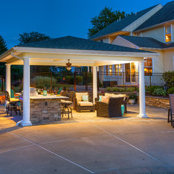Covered Outdoor Kitchen Pergola - Pergolas