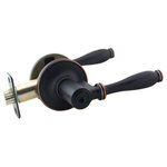 Designers Impressions - Villa Series Door Levers, Oil Rubbed Bronze, Keyed Entry Lever - Kwikset Keyway (Free Keying*)
