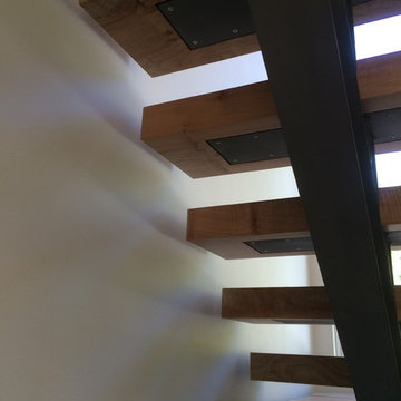 Steel and Maple Floating Stair