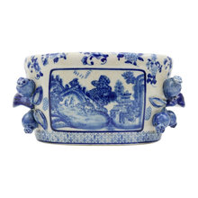 blue and white