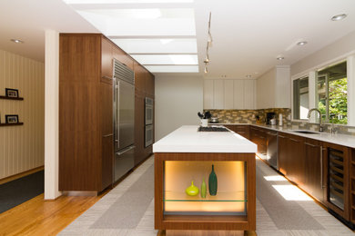 Example of a minimalist kitchen design in Minneapolis