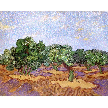 Vincent Van Gogh Olive Grove: Pale Blue Sky Wall Decal