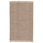 Jaipur Living - Jaipur Living Poise Handwoven Solid Area Rug, Beige/Black, 9'x12' - Textural and grounding, the Morning Mantra collection anchors spaces with casual and versatile appeal. The beige and black Poise rug provides a natural layer in modern homes with a handwoven jute, polyester, and cotton weave. Chunky, tasseled details lend a global touch to this organic-inspired rug.