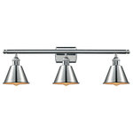 Innovations Lighting - Smithfield 3-Light Dimmable LED Bath Fixture, Polished Chrome - A truly dynamic fixture, the Ballston fits seamlessly amidst most decor styles. Its sleek design and vast offering of finishes and shade options makes the Ballston an easy choice for all homes.