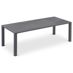 Meridian Furniture - Maldives Outdoor Patio Coffee Table, Grey - Bring the comfort of the indoors to your outdoor space with this Maldives outdoor coffee table. This beautiful table features a grey aluminum frame with quality construction, so you can count on it weathering the outdoors without skipping a beat. Whether you use it for family game night or make it a beautiful center piece it will give any space a definitive resort appeal.