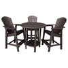 Phat Tommy Outdoor Pub Table Set, Bar Height Patio Dining Set, Brown