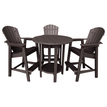Phat Tommy Outdoor Pub Table Set, Bar Height Patio Dining Set, Brown