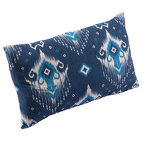Ikat Pillow 1, Blue, Natural