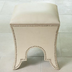 Cowhide Pouf - Beige - Clayton Gray Home - Home Decor