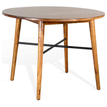 48" x 36" Round Midcentury Modern Counter Height Dining Table