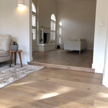 Wide plank, French oak, UV-cured oil finish, engineered hardwood floor