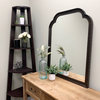 Angelina Framed Vanity Mirror, Clover Cathedral, 24.6"x32.6", Rubbed Bronze