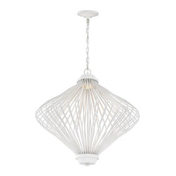Kellen 2-Light Plaster White Chandelier - Chandeliers