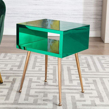 Modern Glass and Lucite Side End Tables