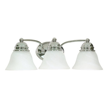 Nuvo Lighting 60/338 Empire 3 Light 20-1/2"W Bathroom Vanity - Polished Chrome
