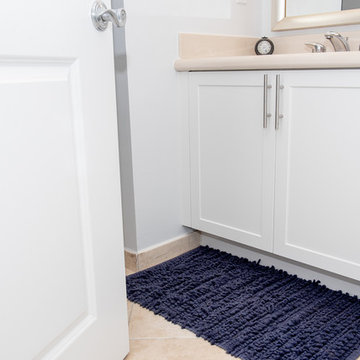 Contemporary Bathroom Remodel Done in Stratus Super Matte