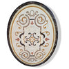 Beautiful 36" x 48" Oval Waterjet Cut Marble Medallion Floor Inlay