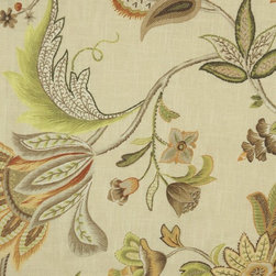 Phoebe Printed Fresh Blooms Linen Custom Made curtains - Curtains