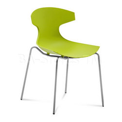 Echo Stackable Chair in Pistacho Green (Set of 2) - Armchairs And Accent Chairs