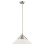 Livex Lighting - Livex Lighting 40687-91 Stockholm - 16.75" One Light Mini Pendant - The unique design of the Stockholm pendant mergesStockholm 16.75" One Brushed Nickel Brush *UL Approved: YES Energy Star Qualified: n/a ADA Certified: n/a  *Number of Lights: Lamp: 1-*Wattage:40w Medium Base bulb(s) *Bulb Included:No *Bulb Type:Medium Base *Finish Type:Brushed Nickel