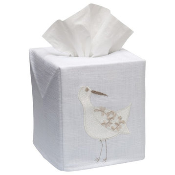 Tissue Box Cover, Sandpiper Cream